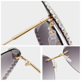 Lunettes de soleil hexagonales en diamant