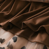 Jupe floquée en maille pour femme