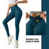 Pantalon d'entraînement de yoga sexy avec nœud papillon et fesse de pêche