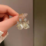 Boucles d'Oreilles de Perles de Cristal de Papillon de Mode