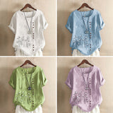 T-shirt En Coton Et Lin Á Enfiler
