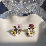 Boucles d'oreilles fleur de marguerite