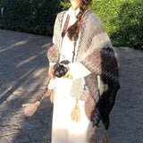 Châle tricoté de style ethnique