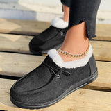 Femmes Winter Plus Velvet Mocassins Plats Épais