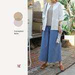 Veste d'automne vintage ample en coton et lin