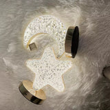 Lampe de table en métal Étoile Lune