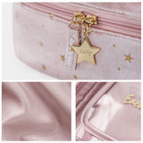 Sac cosmétique en velours de grande capacité