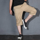 Pantalon décontracté en coton multi-poches pour homme