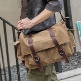 SAC MESSAGER FASHION VINTAGE EN TOILE POUR HOMME