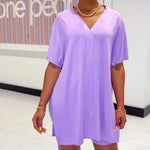 Ensemble Top & Short à manches chauve-souris et col en V