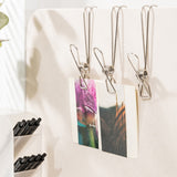 Clip longue queue en métal en acier inoxydable (6 pièces/ensemble)