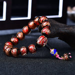 Bracelet Perles Glacées Gris Encens