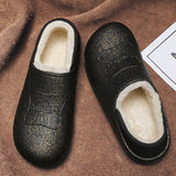 Chaussures d'Intérieur en Coton Peluche Chaud pour Hommes