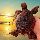 Sculpture sur bois tortue hawaïenne