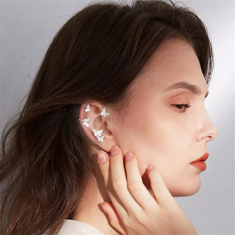 Boucles d'Oreilles Grimpeur Papillon à la Mode à l'Intérieur