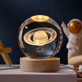 Veilleuse boule de cristal rougeoyante