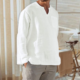 Chemise en lin à manches longues