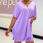 Ensemble Top & Short à manches chauve-souris et col en V