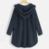 Manteau uni à capuche