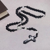 Collier chapelet croix