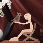Ornements de table de sculpture en bois