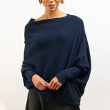 Pull drapé asymétrique