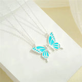 Collier papillon coloré