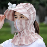 Chapeau de Soleil à Bord Long avec Eventail