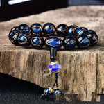 Bracelet Perles Glacées Gris Encens