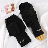 Manches minces en soie glacée lâche