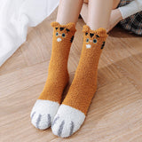 Chaussettes pelucheuses patte de chat