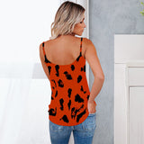 Débardeur col V imprimé léopard