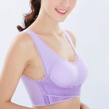 Soutien-gorge en dentelle à couverture complète sans fil pour femmes