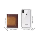 Portefeuille à deux volets en cuir pour hommes avec blocage anti-RFID