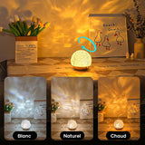 Lampe d'ambiance à projection dynamique de vagues d'eau