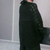 Châle court polyvalent à tricoter en forme de diamant pour femmes