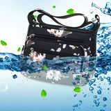 Sac à main à bandoulière en nylon multi-poches pour femme