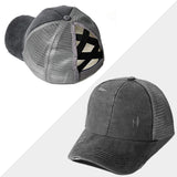 Nouvelle Casquette en Maille Croisée pour Cheveux en Queue de Cheval