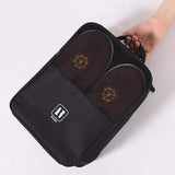 Sac à chaussures de rangement portable à trois couches de voyage