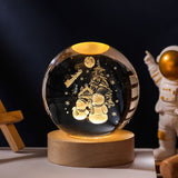 Veilleuse boule de cristal rougeoyante