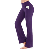 Pantalon De Yoga Taille Haute Et Jambes Évasées Pour Femmes
