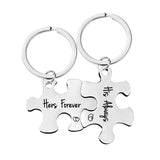 Jeu de porte-clés puzzle pour couple