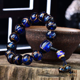 Bracelet Perles Glacées Gris Encens