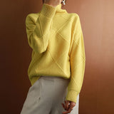 Cardigan ample en cachemire à col roulé