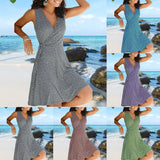 Robe ceinturée à fleurs pour femme