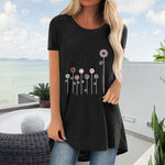 T-shirt de pissenlit d'été pour femmes
