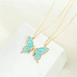 Collier papillon coloré