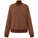 Col roulé uni avec poche