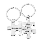 Jeu de porte-clés puzzle pour couple