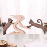 Ornements de table de sculpture en bois